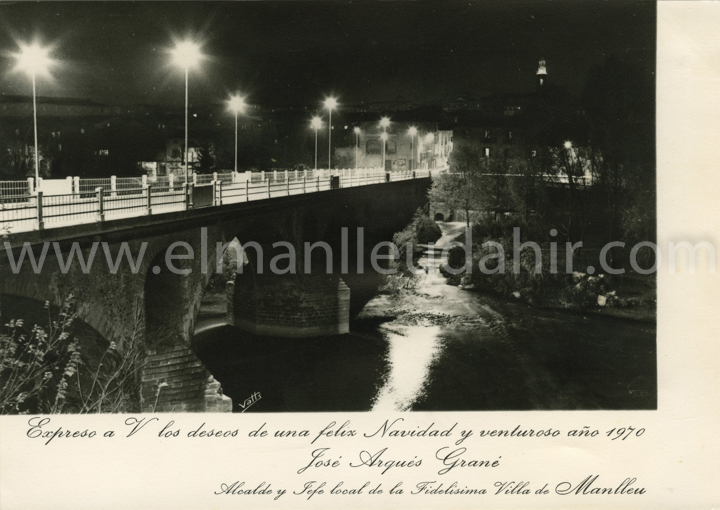 Manlleu. El Pont de can Moles. Any 1970.