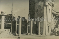 Manlleu. 3 de marÃ§ de 1942. fase de reconstruccio de l'esglesia parroquial.