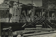 Manlleu. 4 de juliol de 1943. fase de reconstruccio de l'esglesia parroquial.